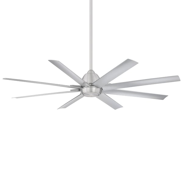 Wac Mocha XL Indoor and Outdoor 8-Blade Smart Ceiling Fan 66in Brushed Aluminum with Remote Control F-064 - main